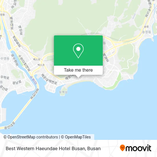Best Western Haeundae Hotel Busan map