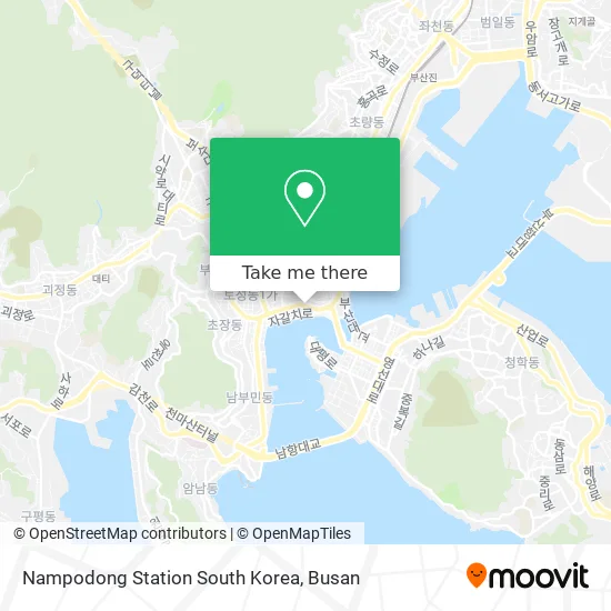Nampodong Station South Korea map