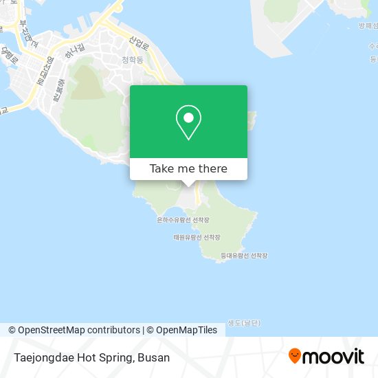 Taejongdae Hot Spring map