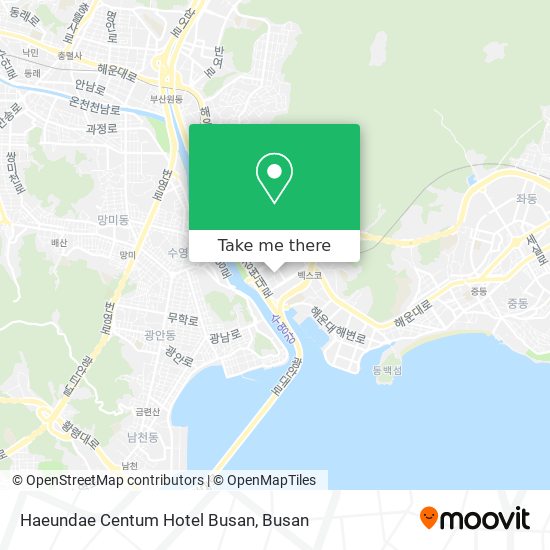 Haeundae Centum Hotel Busan map