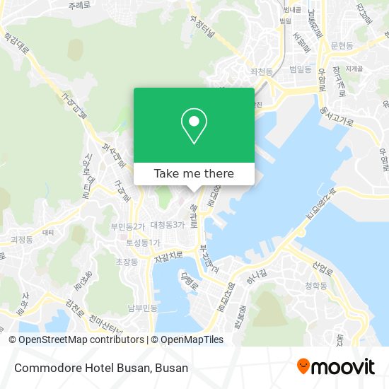 Commodore Hotel Busan map