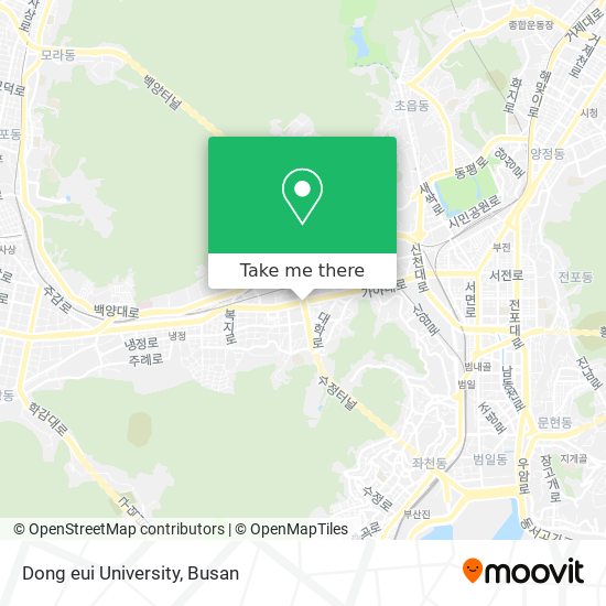 Dong eui University map