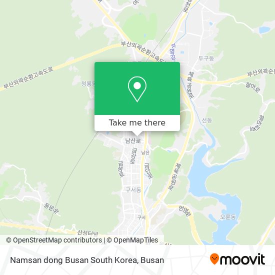Namsan dong Busan South Korea map