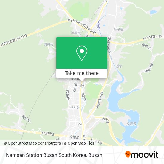 Namsan Station Busan South Korea map