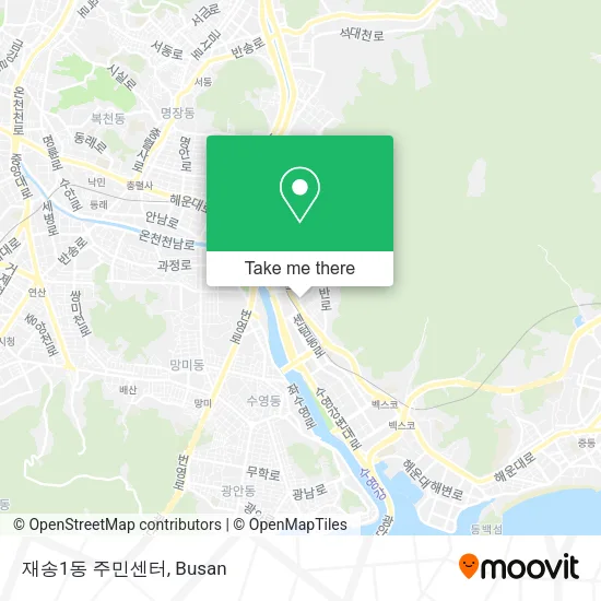 재송1동 주민센터 map
