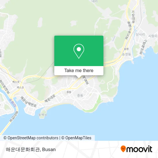 해운대문화회관 map