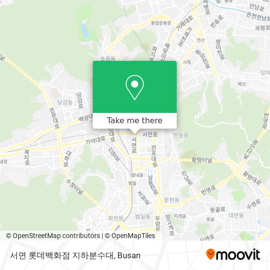 서면 롯데백화점 지하분수대 map