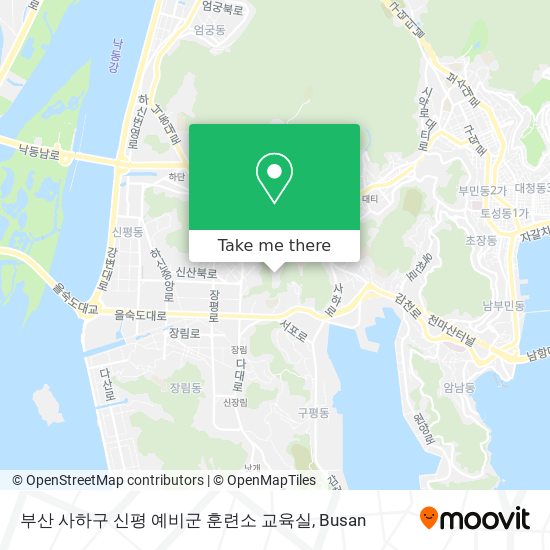 부산 사하구 신평 예비군 훈련소 교육실 map