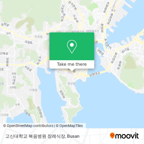 고신대학교 복음병원 장례식장 map