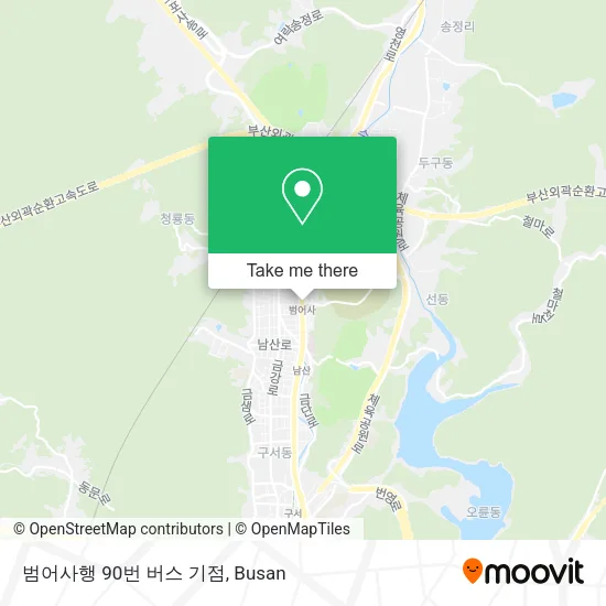 범어사행 90번 버스 기점 map