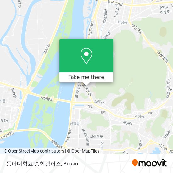 동아대학교 승학캠퍼스 map