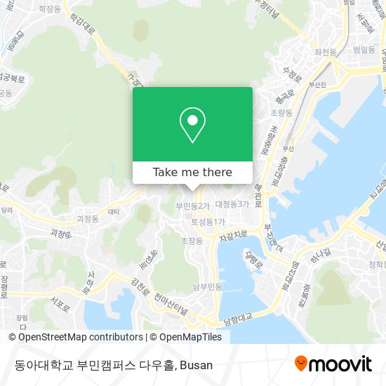 동아대학교 부민캠퍼스 다우홀 map