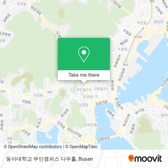 동아대학교 부민캠퍼스 다우홀 map