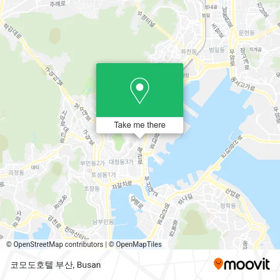 코모도호텔 부산 map