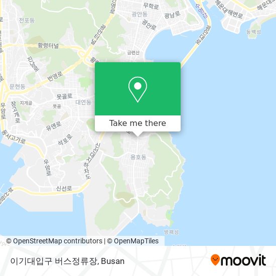이기대입구 버스정류장 map