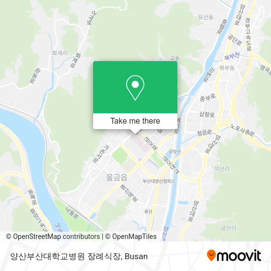 양산부산대학교병원 장례식장 map