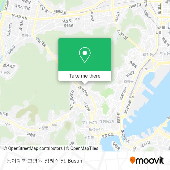 동아대학교병원 장례식장 map