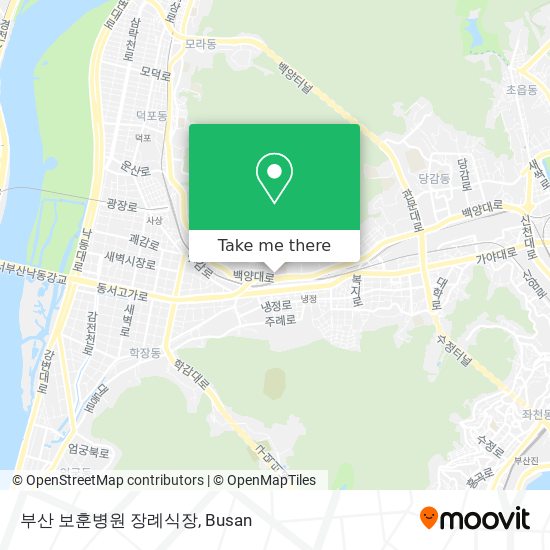 부산 보훈병원 장례식장 map
