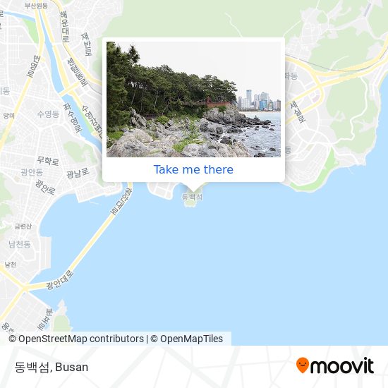 동백섬 map
