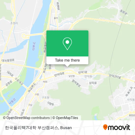 한국폴리텍7대학 부산캠퍼스 map