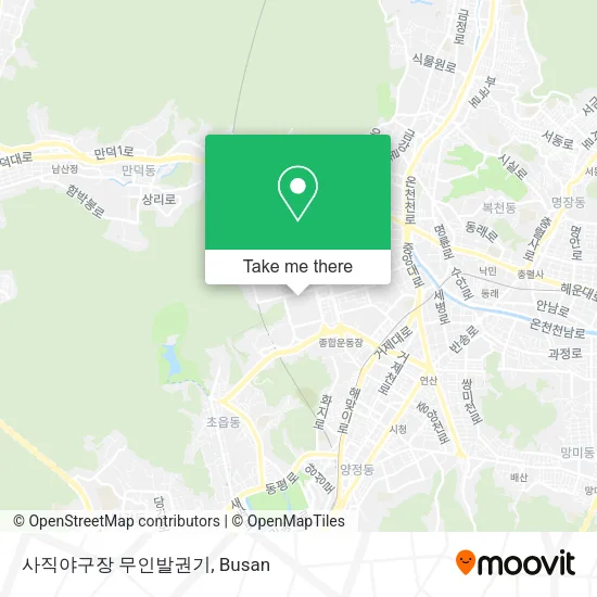 사직야구장 무인발권기 map