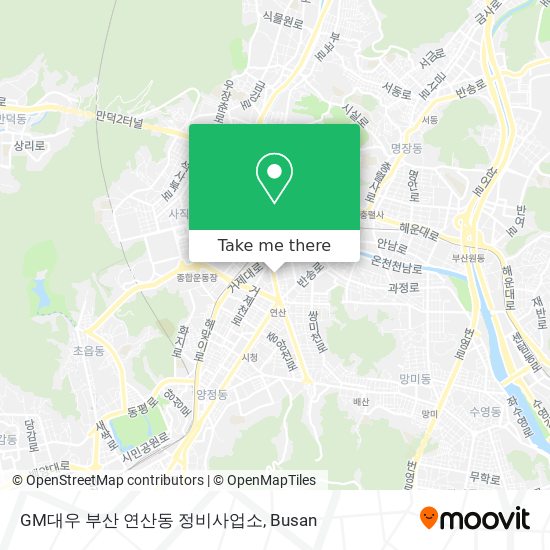 GM대우 부산 연산동 정비사업소 map