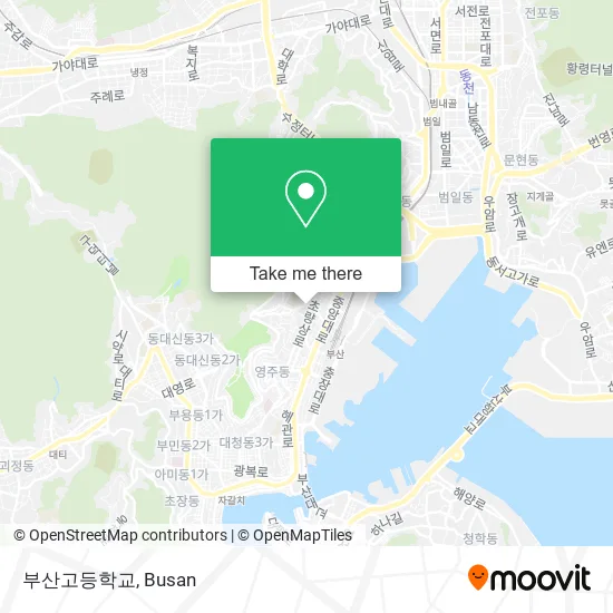 부산고등학교 map