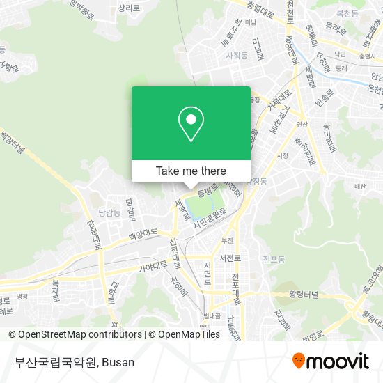 부산국립국악원 map