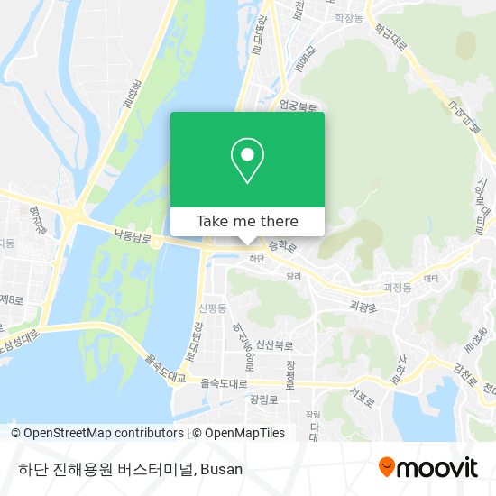 하단 진해용원 버스터미널 map