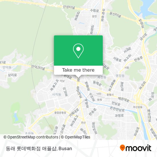 동래 롯데백화점 애플샵 map
