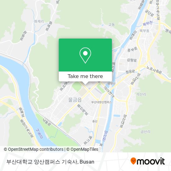 부산대학교 양산캠퍼스 기숙사 map