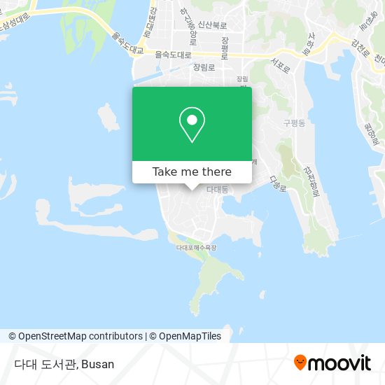 다대 도서관 map