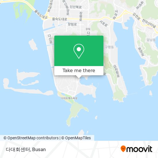 다대회센터 map