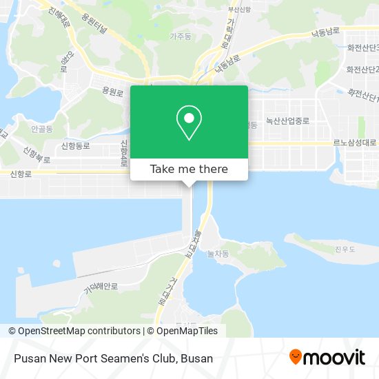 Pusan New Port Seamen's Club map