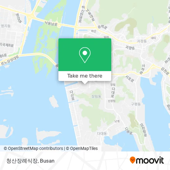 청산장례식장 map