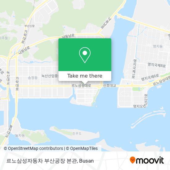 르노삼성자동차 부산공장 본관 map
