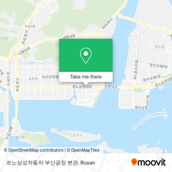 르노삼성자동차 부산공장 본관 map