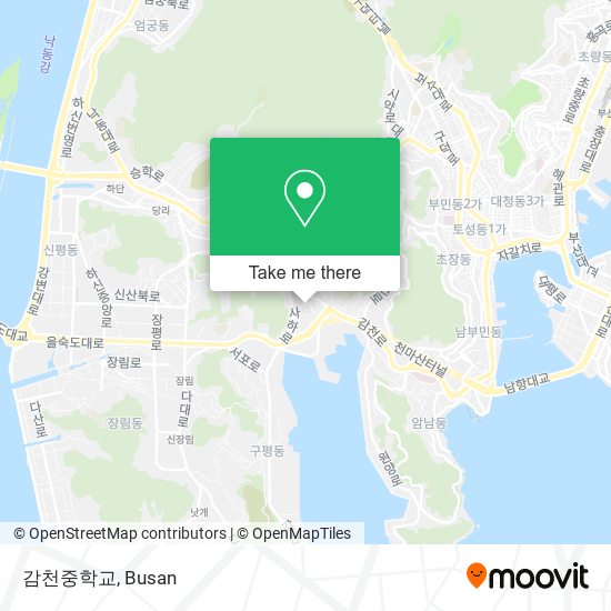 감천중학교 map