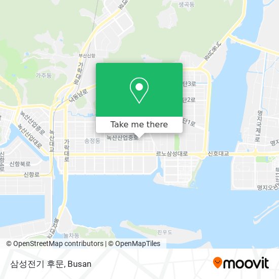 삼성전기 후문 map
