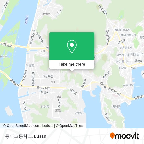 동아고등학교 map