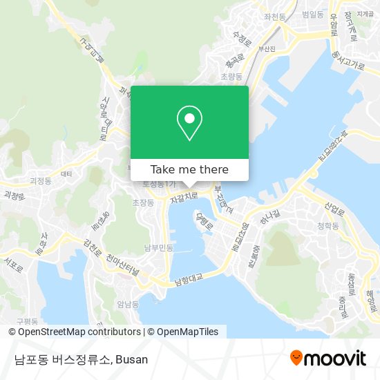 남포동 버스정류소 map