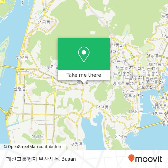 패션그룹형지 부산사옥 map