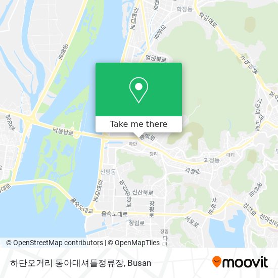 하단오거리 동아대셔틀정류장 map