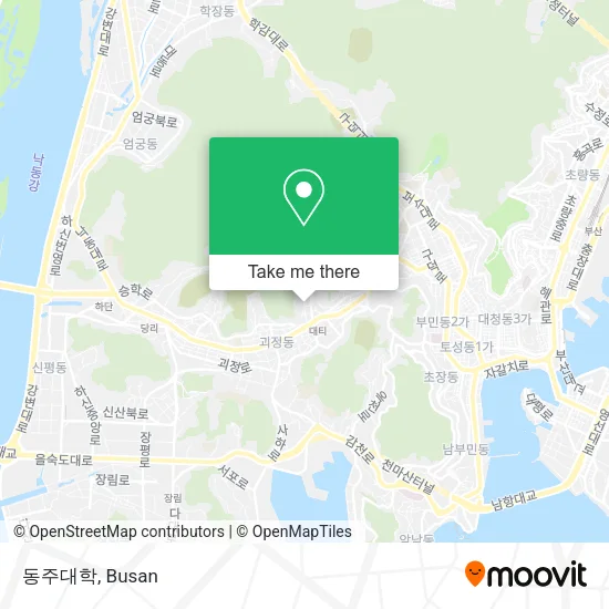 동주대학 map