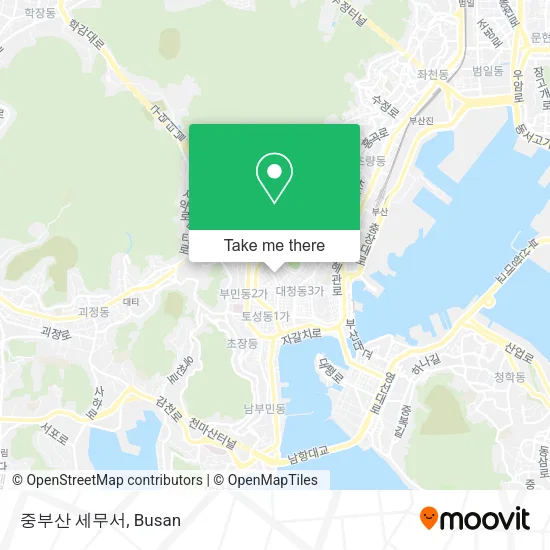 중부산 세무서 map