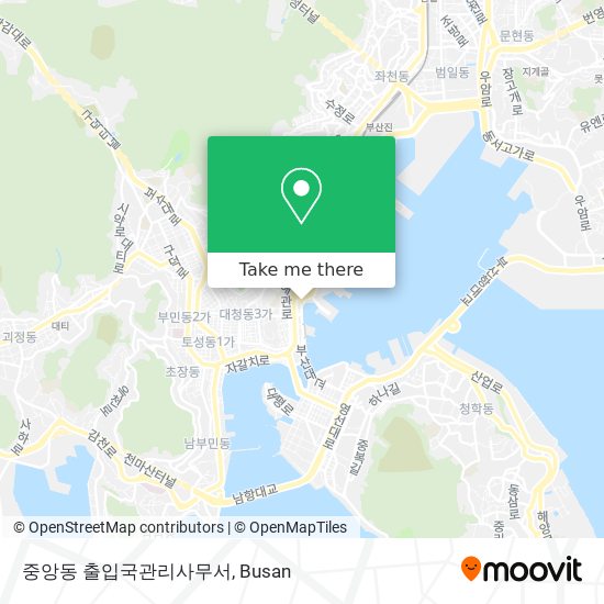 중앙동 출입국관리사무서 map
