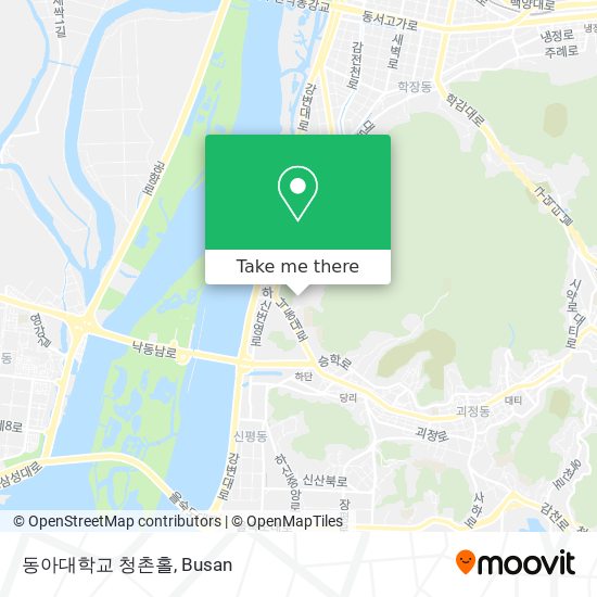 동아대학교 청촌홀 map