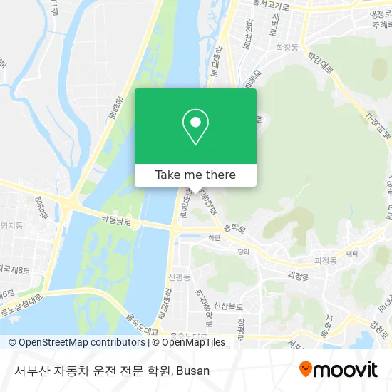 서부산 자동차 운전 전문 학원 map