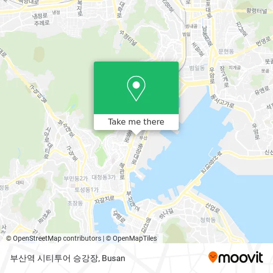 부산역 시티투어 승강장 map