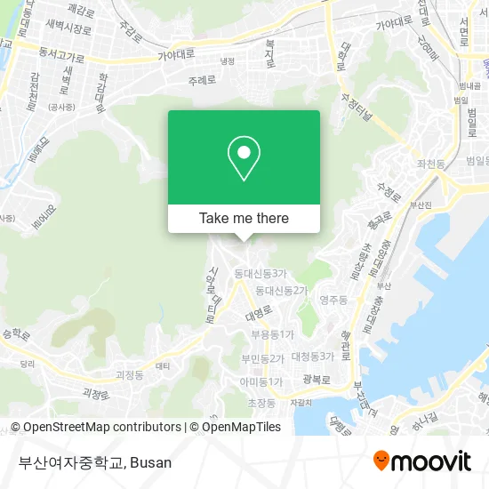부산여자중학교 map